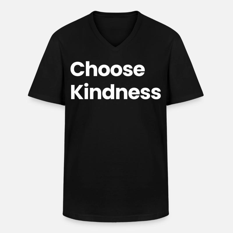 Wählen. Freundlichkeit - Männer-T-Shirt mit V-Ausschnitt - Schwarz