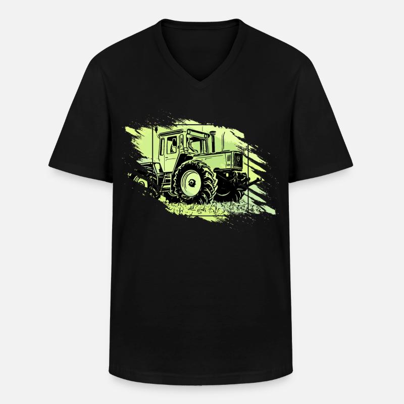 MB trac 1300 turbo - Männer-T-Shirt mit V-Ausschnitt - Schwarz