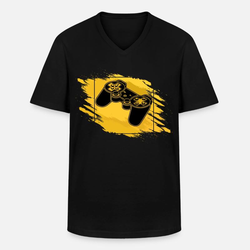 Gaming Controller Retro - Männer-T-Shirt mit V-Ausschnitt - Schwarz