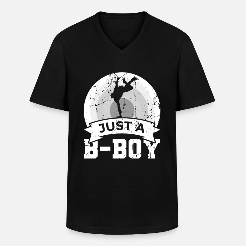 Nur ein B Boy - Männer-T-Shirt mit V-Ausschnitt - Schwarz
