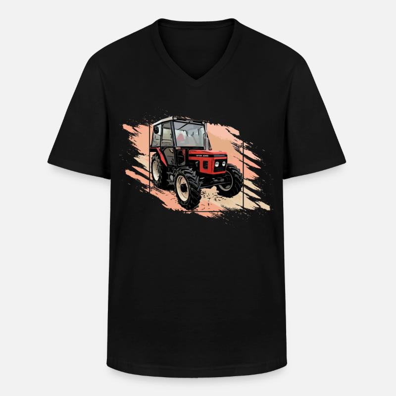 Traktor 5245 - Männer-T-Shirt mit V-Ausschnitt - Schwarz