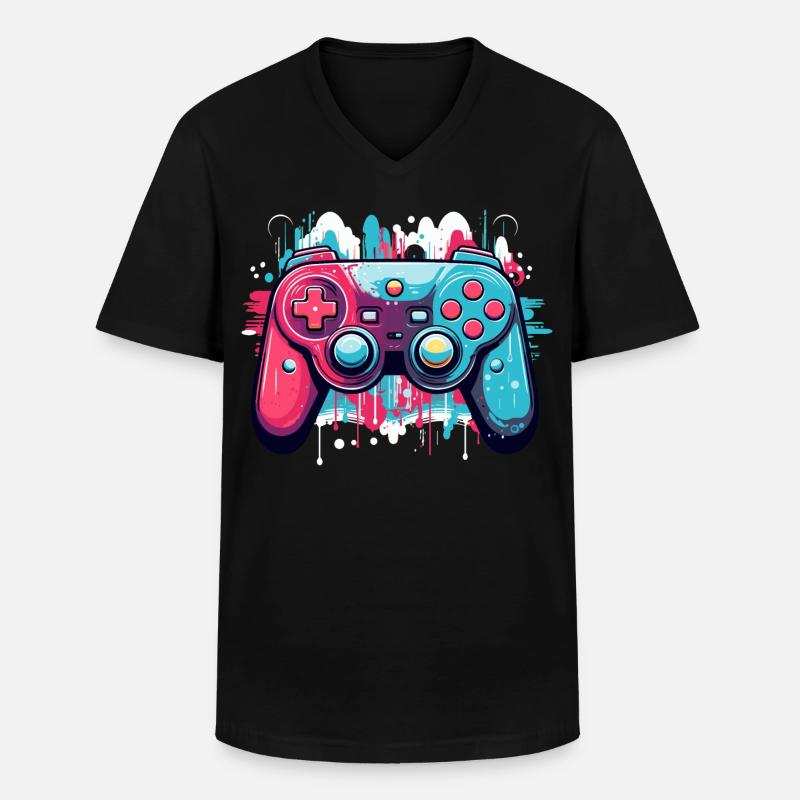 Game Controller - Männer-T-Shirt mit V-Ausschnitt - Schwarz