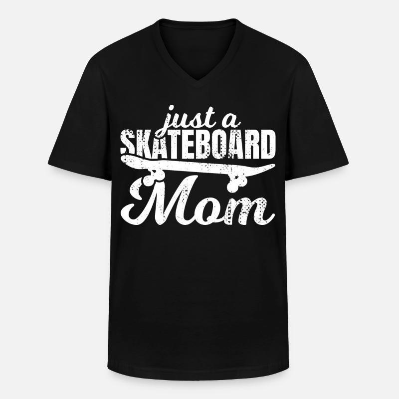Nur eine Skateboard Mutter - Männer-T-Shirt mit V-Ausschnitt - Schwarz