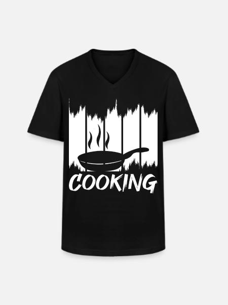 Fun cooking - Men's V-Neck T-Shirt - black