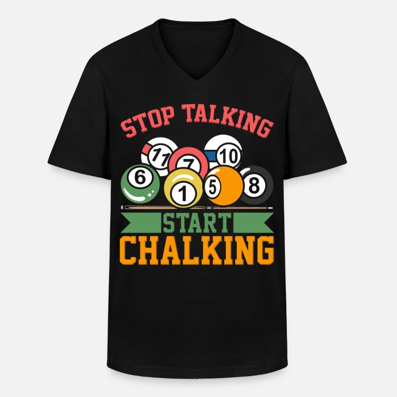 Billard Witz - Männer-T-Shirt mit V-Ausschnitt - Schwarz