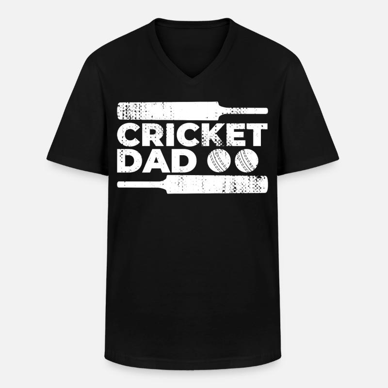 Kricket Vater - Männer-T-Shirt mit V-Ausschnitt - Schwarz