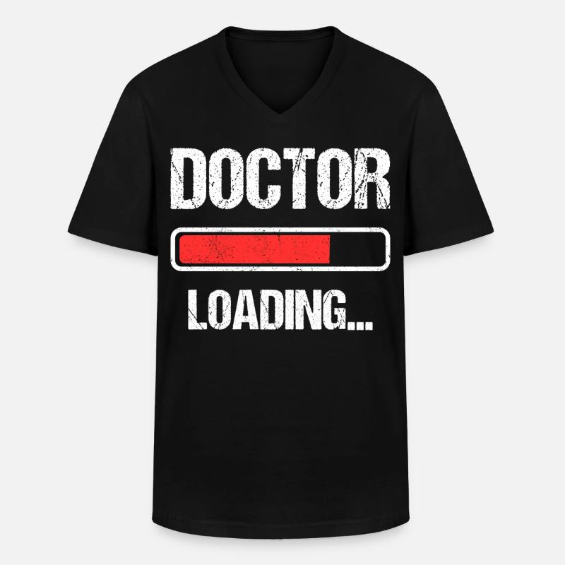 Doctor Loading I - Männer-T-Shirt mit V-Ausschnitt - Schwarz