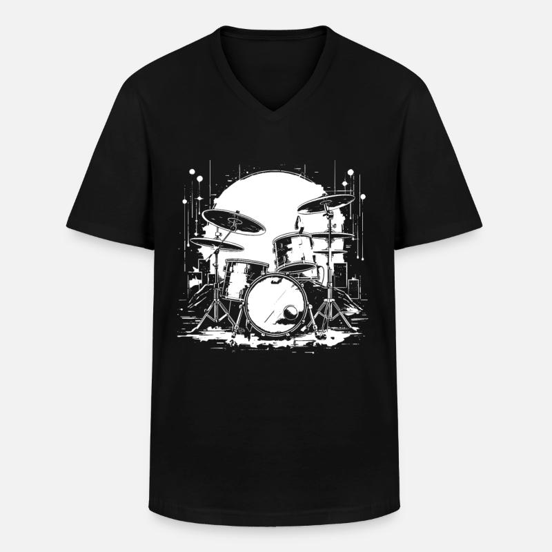 Trapset Skizze - Männer-T-Shirt mit V-Ausschnitt - Schwarz