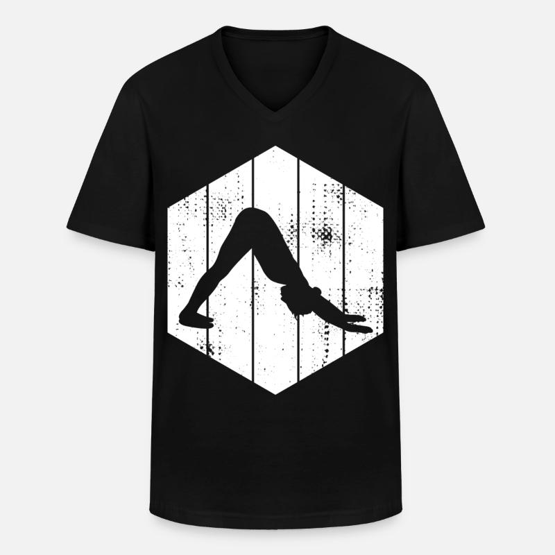 Yogini Skizze - Männer-T-Shirt mit V-Ausschnitt - Schwarz
