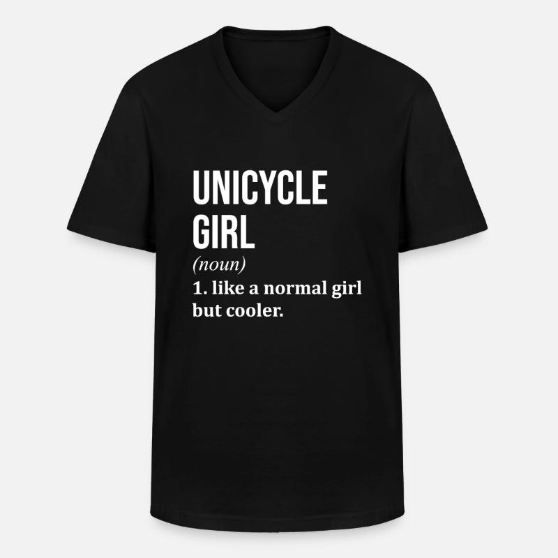 Einrad - Männer-T-Shirt mit V-Ausschnitt - Schwarz