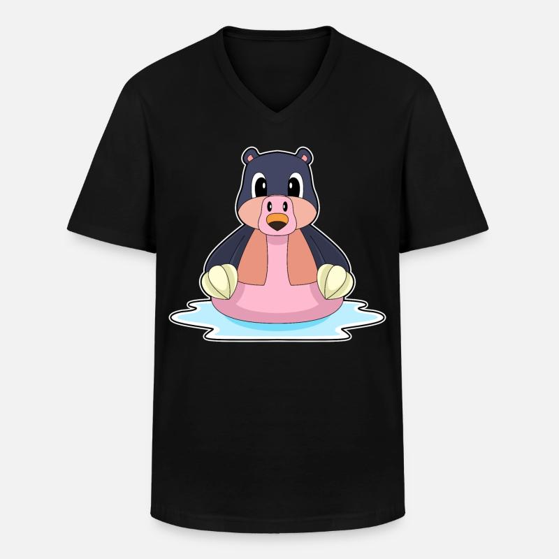 Maulwurf Flamingo - Männer-T-Shirt mit V-Ausschnitt - Schwarz