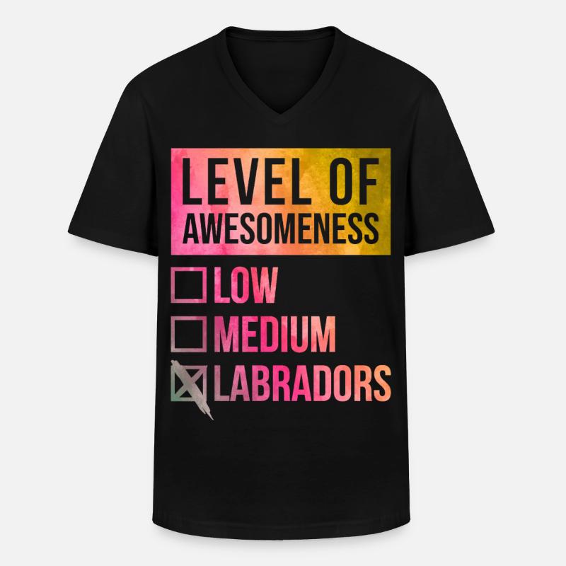 Labrador - Männer-T-Shirt mit V-Ausschnitt - Schwarz