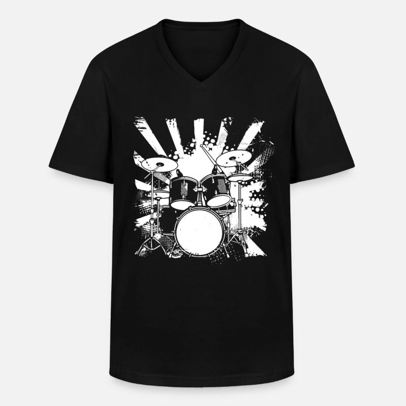Trapset Zeichnung - Männer-T-Shirt mit V-Ausschnitt - Schwarz