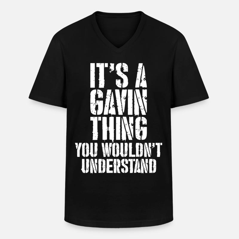 It's a Gavin thing - Men's V-Neck T-Shirt - black