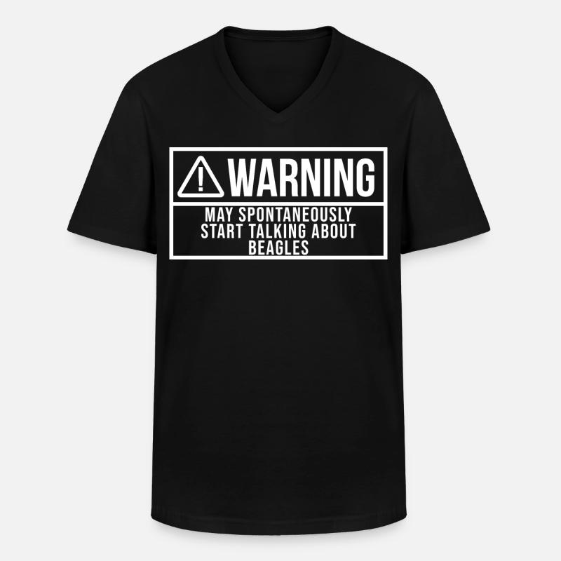 Beagle - Männer-T-Shirt mit V-Ausschnitt - Schwarz