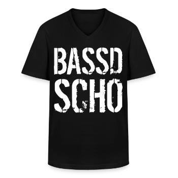 Bassd scho - Männer-T-Shirt mit V-Ausschnitt - Schwarz - Vorne - AI Model Male 178 dark (178cm)