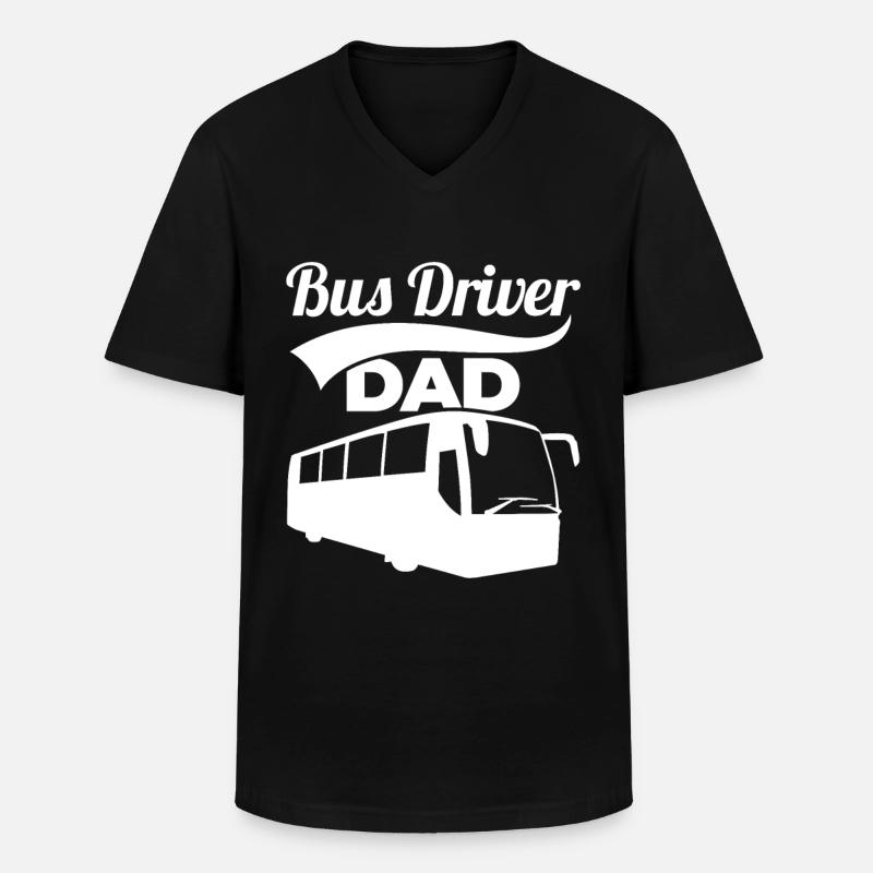 Bus Driver Dad - Männer-T-Shirt mit V-Ausschnitt - Schwarz