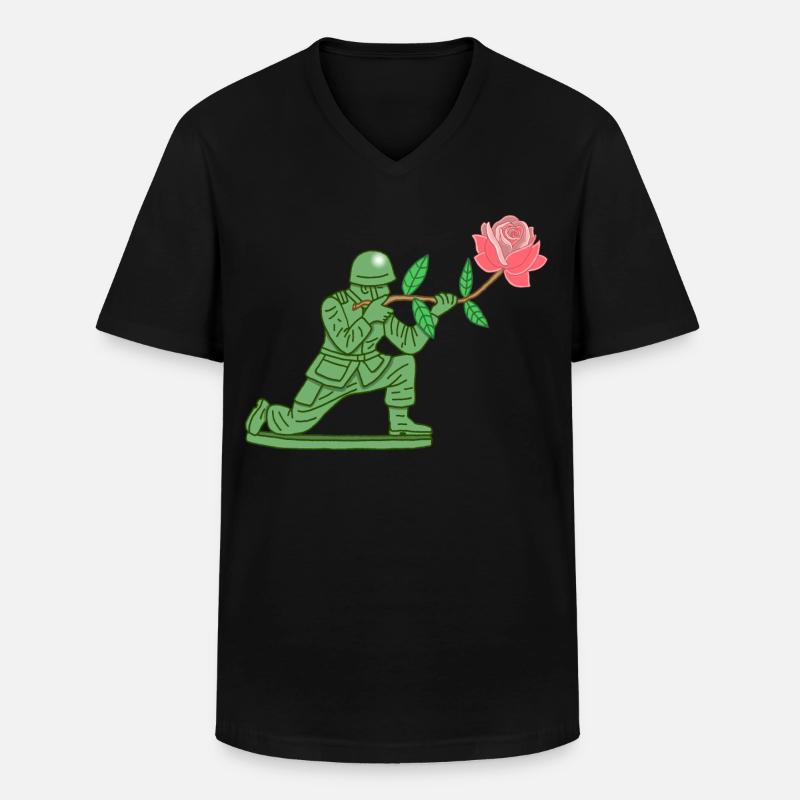 Peacekeeper - Männer-T-Shirt mit V-Ausschnitt - Schwarz