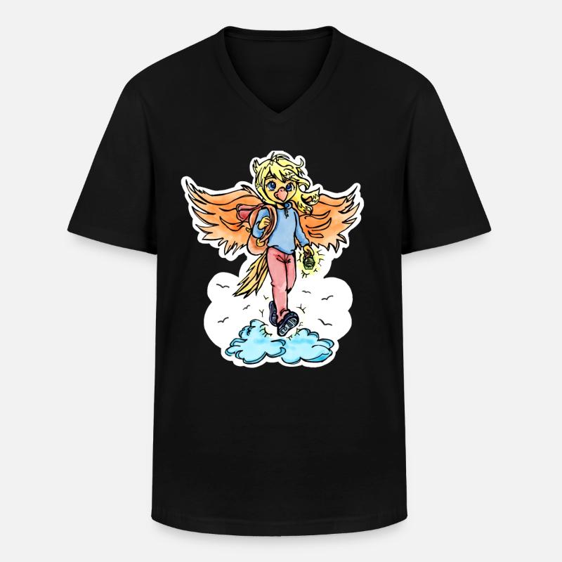 Migration vers le cloud - T-shirt col V Homme - noir