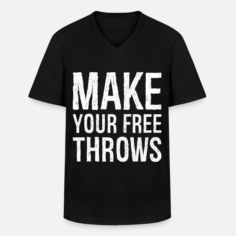 Machen Sie Ihre Freiwürfe - Männer-T-Shirt mit V-Ausschnitt - Schwarz