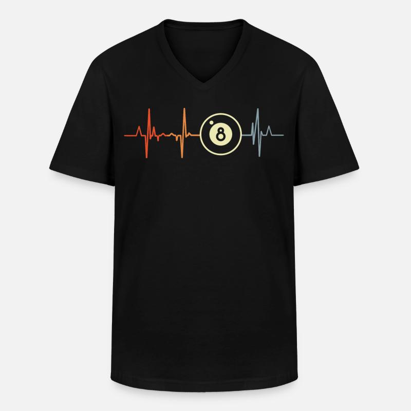 Ich liebe Billard - Männer-T-Shirt mit V-Ausschnitt - Schwarz