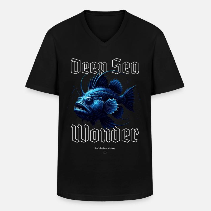 Deep Sea Wonder - Männer-T-Shirt mit V-Ausschnitt - Schwarz