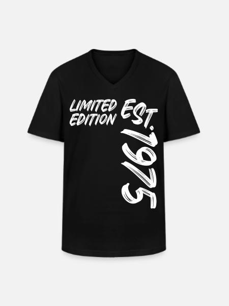 Limited Edition Est. 1975 - Men's V-Neck T-Shirt - black