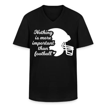 Football Inspiration - Men's V-Neck T-Shirt - black - Front - AI Model Male 178 dark (178cm)