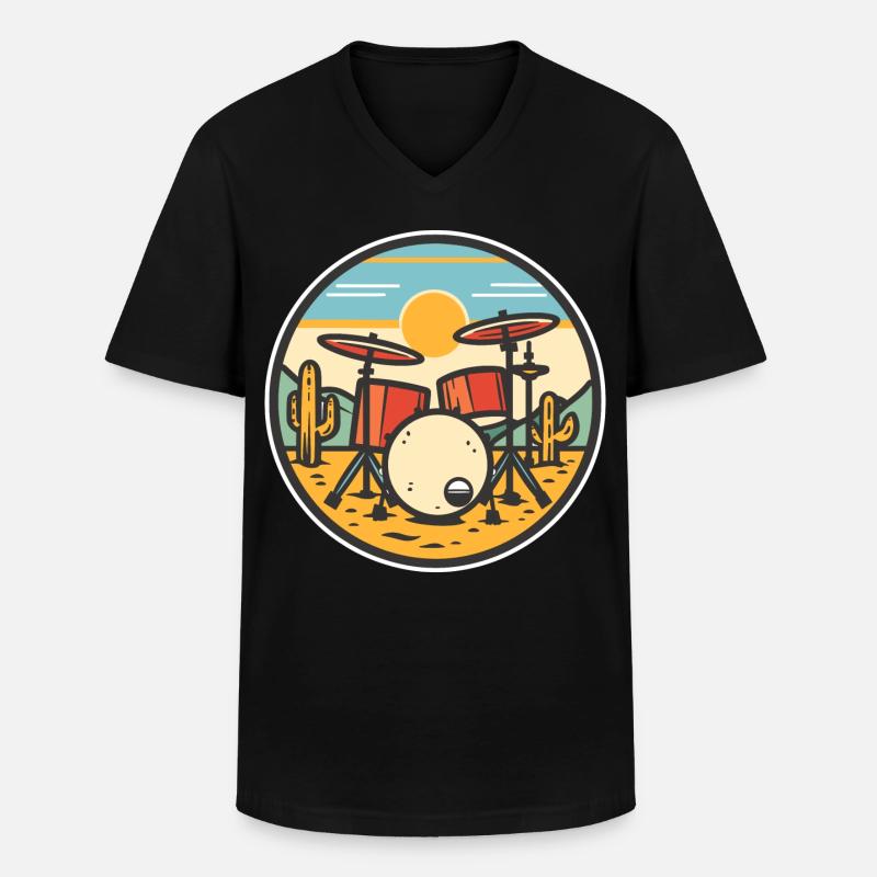Trapset Comic Look - Männer-T-Shirt mit V-Ausschnitt - Schwarz