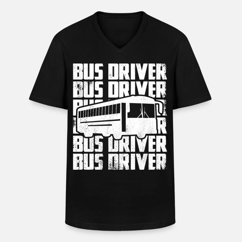 Busfahrer - Männer-T-Shirt mit V-Ausschnitt - Schwarz