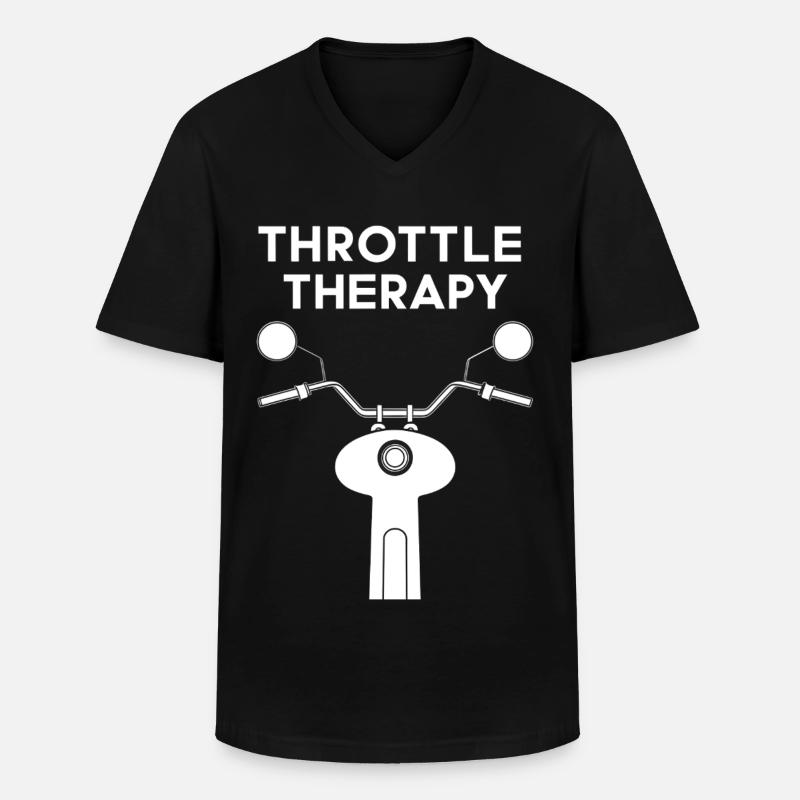 Throttle Therapy - Männer-T-Shirt mit V-Ausschnitt - Schwarz