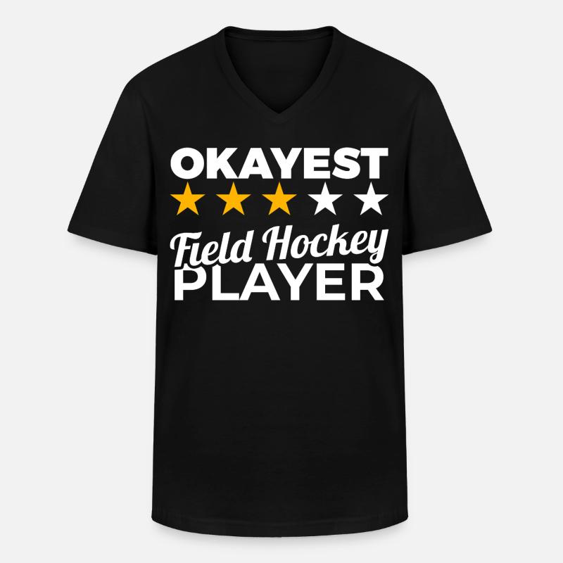 Durchschnittlicher Hockeyspieler - Männer-T-Shirt mit V-Ausschnitt - Schwarz