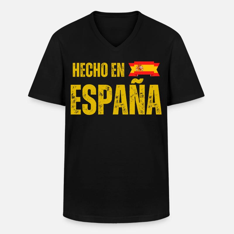 Made in Spain, spanischer Stolz - Männer-T-Shirt mit V-Ausschnitt - Schwarz
