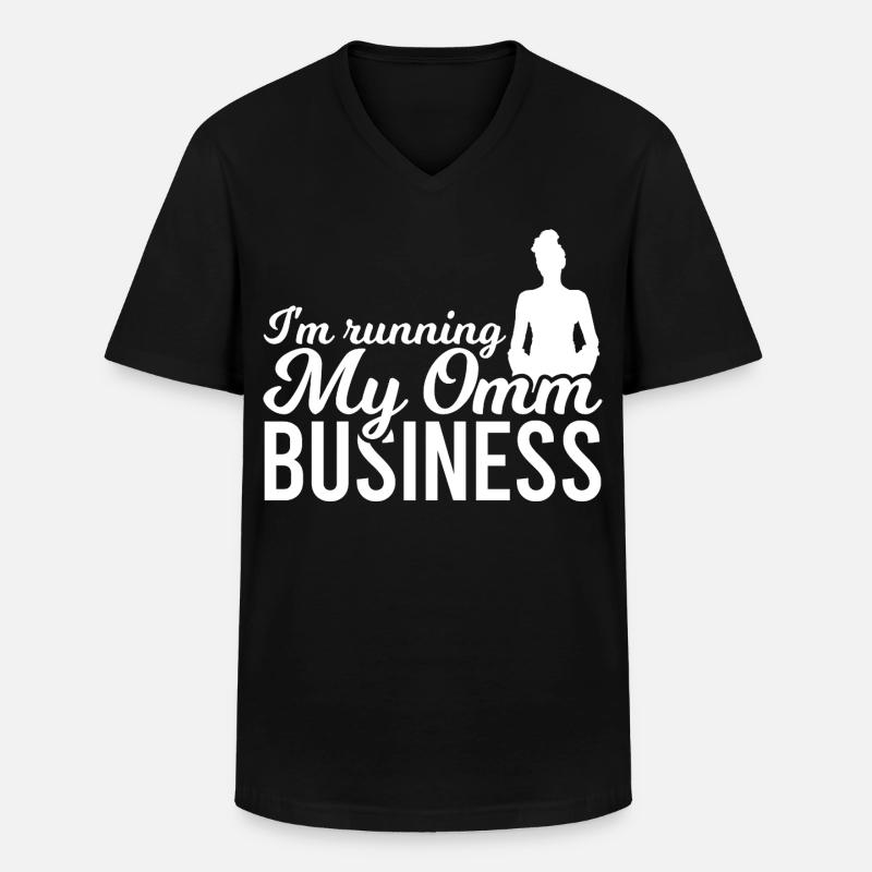 Yogalehrer Witz - Männer-T-Shirt mit V-Ausschnitt - Schwarz