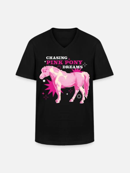 Pink Pony Dreams – Magic Ride - Men's V-Neck T-Shirt - black