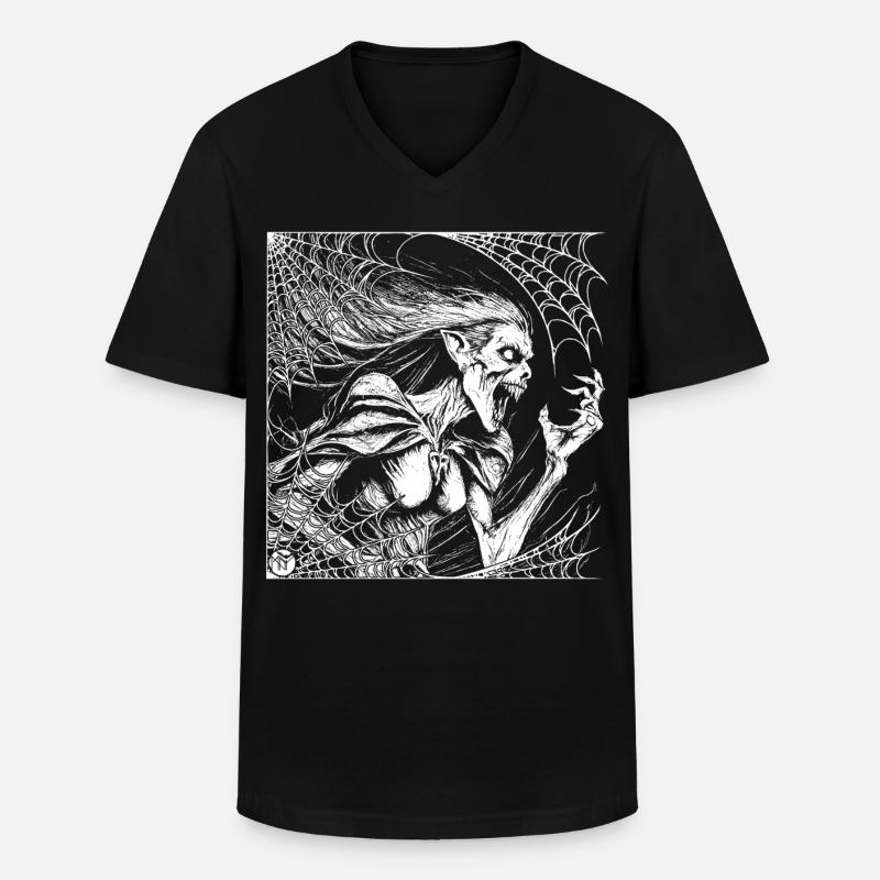 Die Hexe - Männer-T-Shirt mit V-Ausschnitt - Schwarz