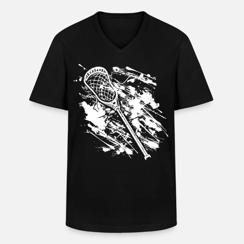 Graffiti de batte de crosse - T-shirt col V Homme - noir