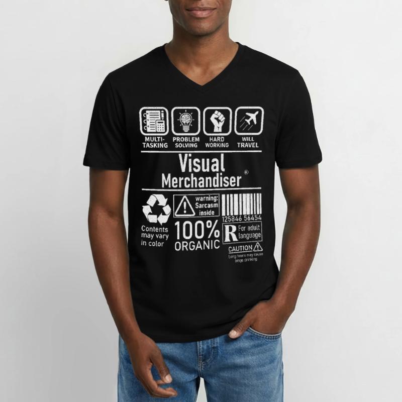 Visual Merchandiser résolution de problèmes multitâches T-shirt col V Homme