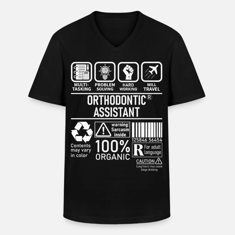 Orthodontic Assistant multi tasking problem - Men's V-Neck T-Shirt - black