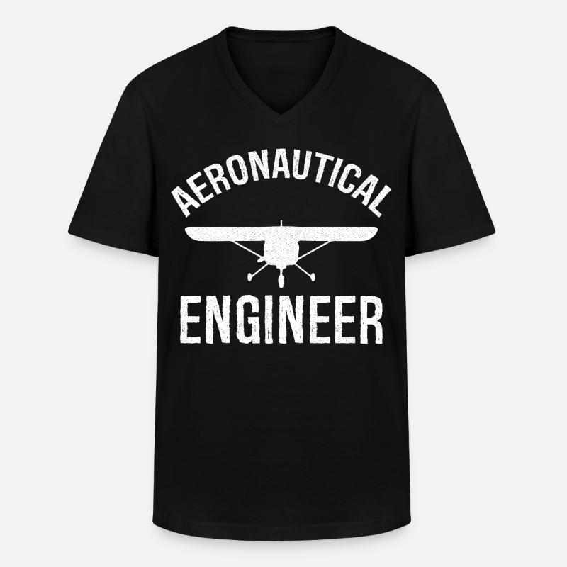 Aeronautical Engineer - Männer-T-Shirt mit V-Ausschnitt - Schwarz