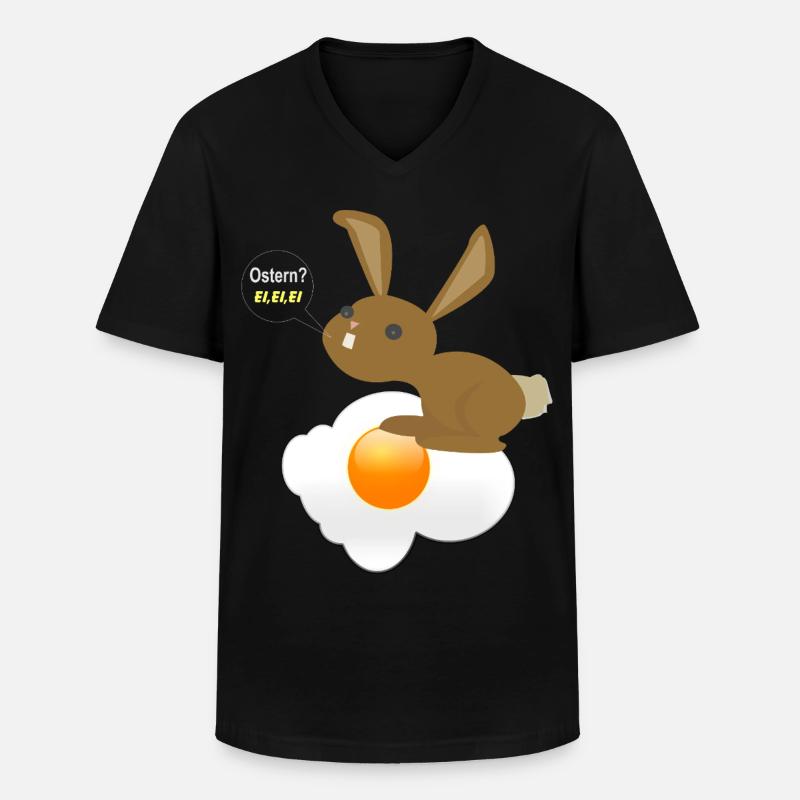 Bunny Easter Egg Egg Egg - Men's V-Neck T-Shirt - black