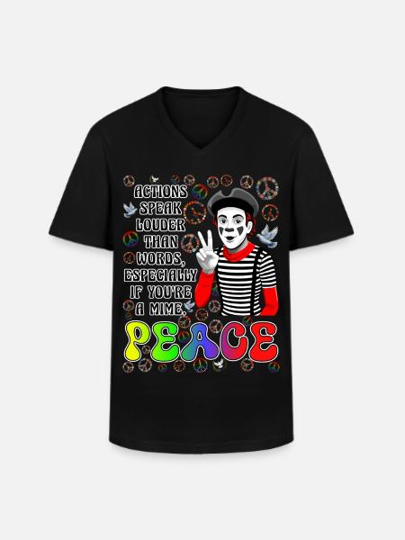 Frieden ist das Wichtigste - Männer-T-Shirt mit V-Ausschnitt - Schwarz