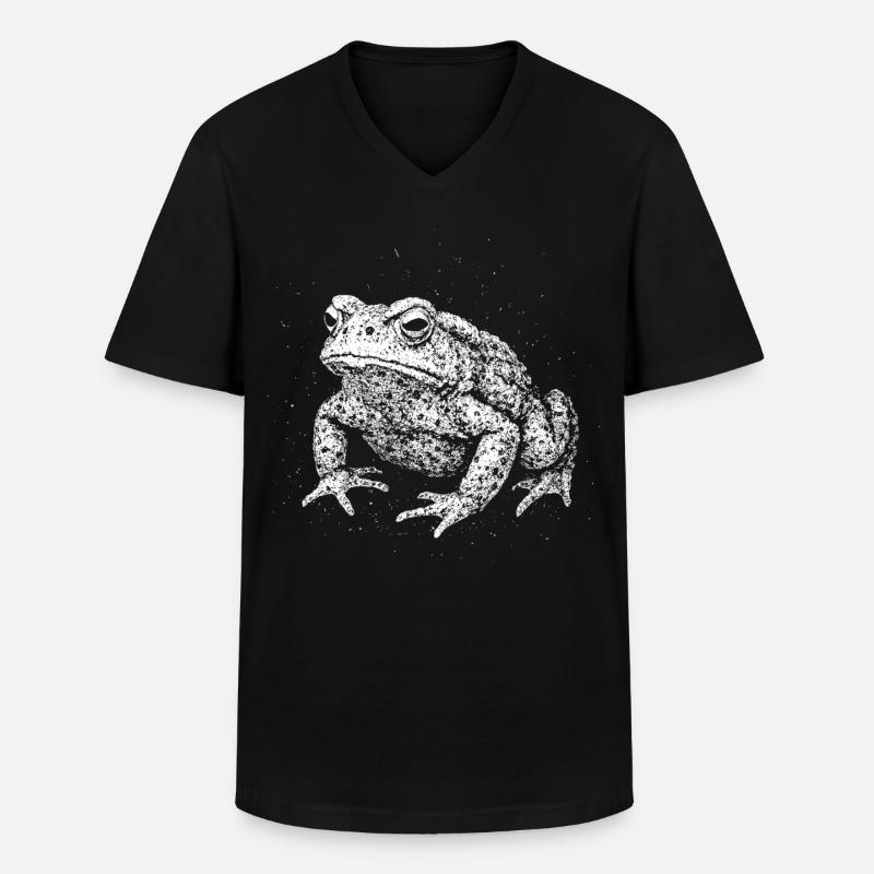 Crapaud - T-shirt col V Homme - noir