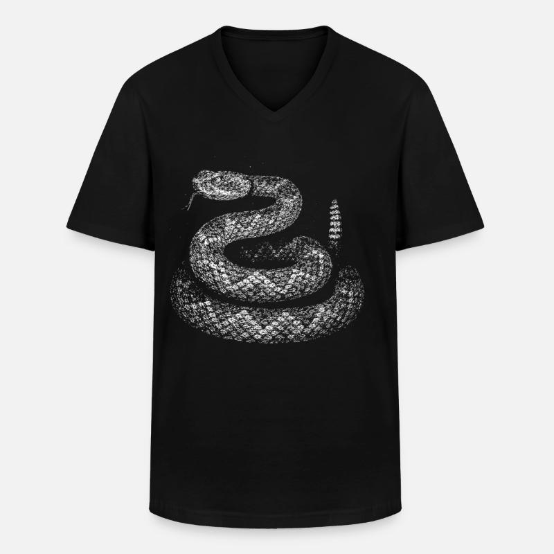 Snake - Men's V-Neck T-Shirt - black