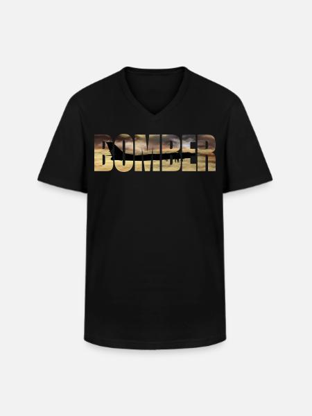Bomber Tu-95 - Men's V-Neck T-Shirt - black