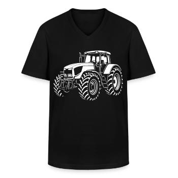 Puissance sur le terrain - T-shirt col V Homme - noir - Devant - AI Model Male 178 dark (178cm)