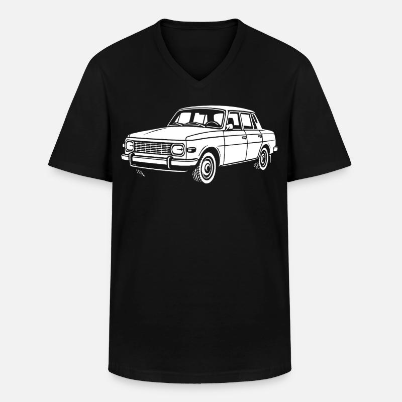 DDR auf vier Rädern - Männer-T-Shirt mit V-Ausschnitt - Schwarz