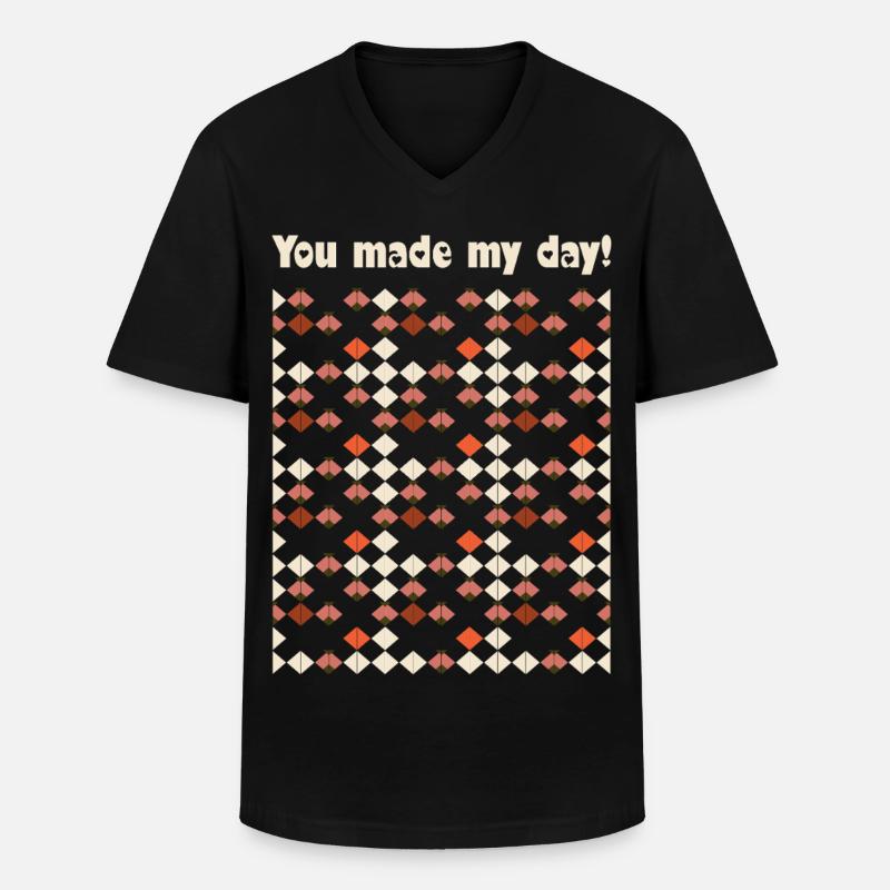 You made my day - Männer-T-Shirt mit V-Ausschnitt - Schwarz
