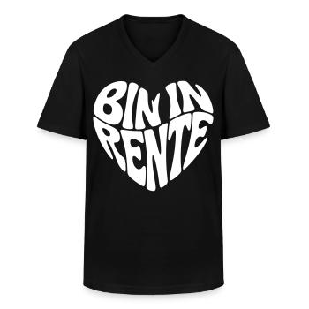 Bin in Rente - Männer-T-Shirt mit V-Ausschnitt - Schwarz - Vorne - AI Model Male 178 dark (178cm)