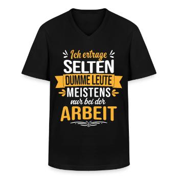 Witziger Spruch für Kollegen Arbeit und Büro - Männer-T-Shirt mit V-Ausschnitt - Schwarz - Vorne - AI Model Male 178 dark (178cm)